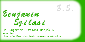 benjamin szilasi business card